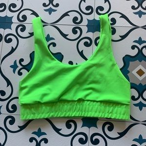Green dancewear top/sports bra